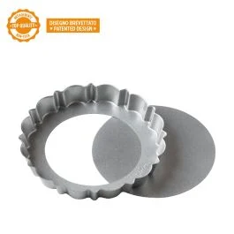 STAMPO CROSTATA FONDO MOBILE Ã 25 X 3 H CM ANTIADERENTE DESIGN LINE