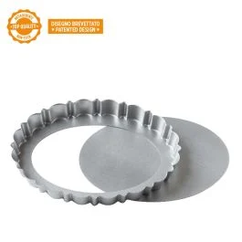 STAMPO CROSTATA OVALE FONDO MOBILE 29 X 20 X 3 H CM ANTIADERENTE DESIGN LINE