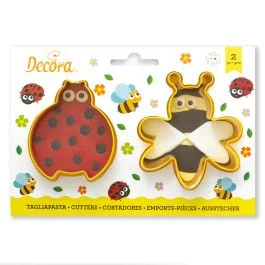 SET 2 TAGLIAPASTA COCCINELLA E APE IN PLASTICA