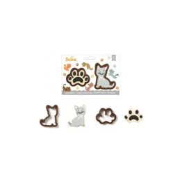 SET 2 TAGLIAPASTA GATTO E IMPRONTA IN PLASTICA