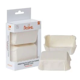 PIROTTINI MINI PLUMCAKE 80X50X32 MM 36 PZ BIANCO
