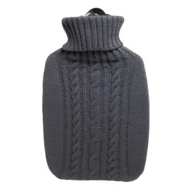 BORSA ACQUA CALDA CABLE KNIT GRIGIO