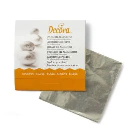 FOGLI PER CIOCCOLATINI 10X10 CM ARGENTO150 PZ