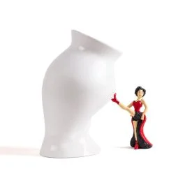 CIRCUS LUCY VASO CON STATUETTA IN RESINA
