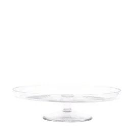 ALZATA BASSA IN VETRO 26 CM TRASPARENTE