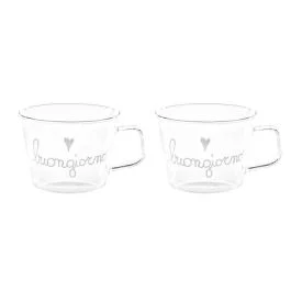 SET 2 TAZZE IN VETRO 480 ML BUONGIORNO