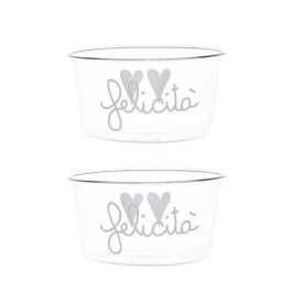 SET 2 COPPETTE IN VETRO FELICITA'