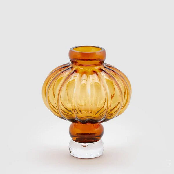 EDG Enzo De Gasperi Vaso Bubble H 23,5 Cm D 19 Cm Amber
