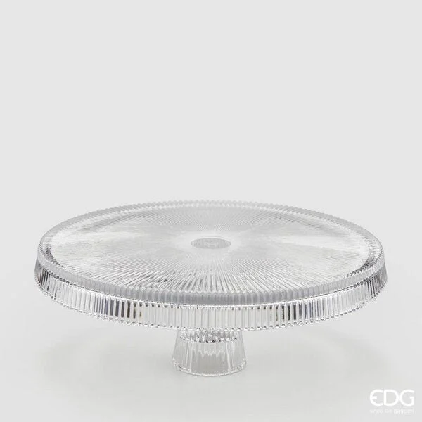 EDG Enzo De Gasperi Alzata con Bordo Cappett. H 10,5 Cm D 30 Cm Trasparente