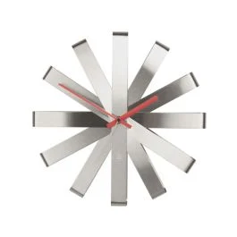 RIBBON OROLOGIO DA PARETE STEEL