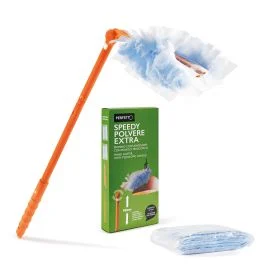 PERFETTO PIUMINO SPEEDY POLVERE CON MANICO TELESCOPICO E 2 RICAMBI