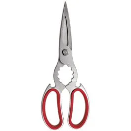 FORBICE CUCINA INOX SABBIATA CM 24 ROSSA