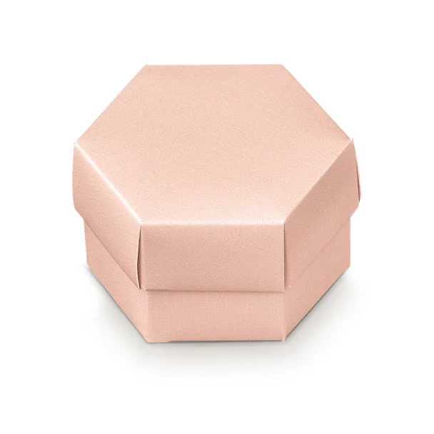 Scotton Scatola Esagono con Divisorio 80 x 55 Mm Lino Ciprino 10 Pz