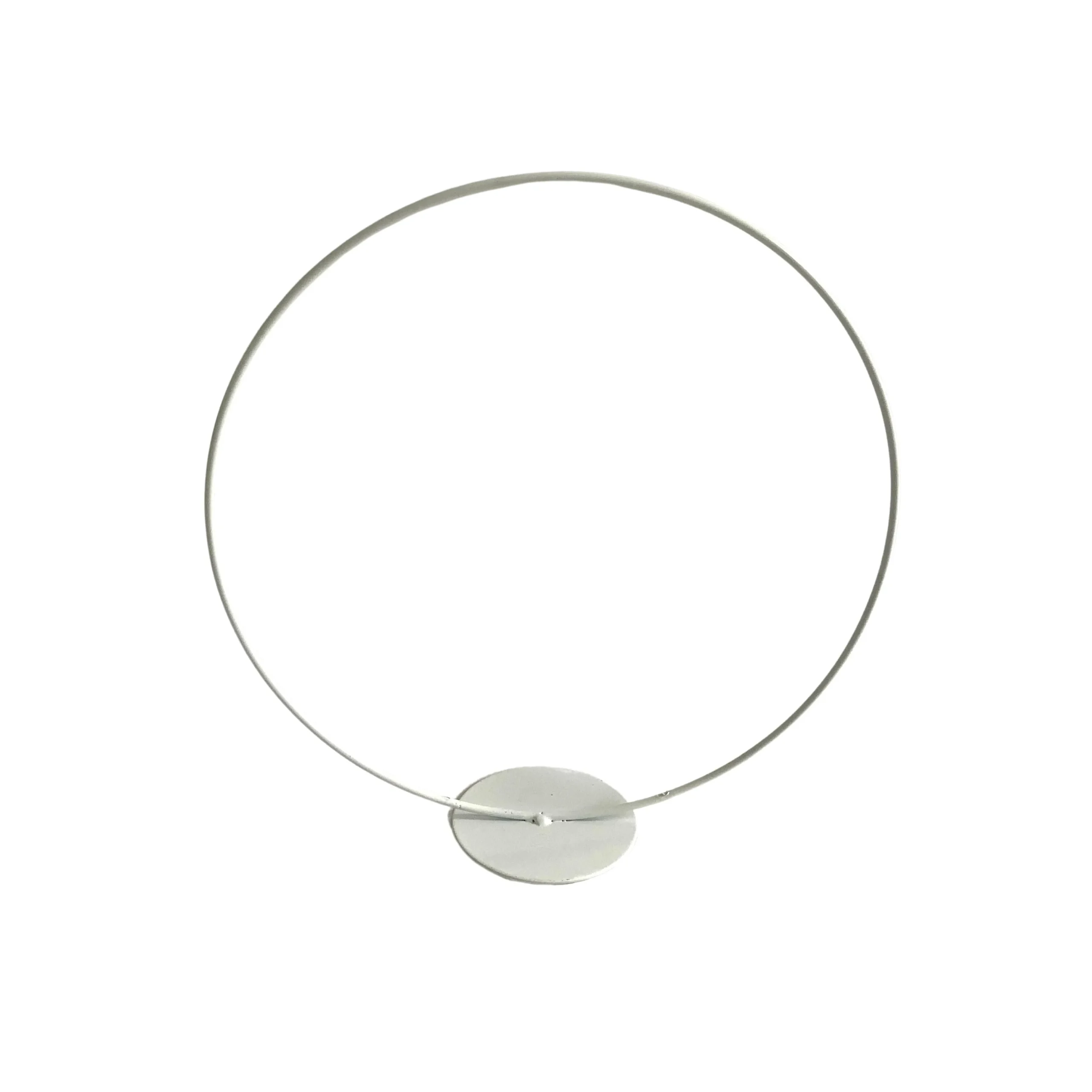 Vimin Box Cerchio  Bianco su Pedistallo D 25 Cm