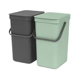 SORT & GO SET 2 PATTUMIERE 12L VERDE E GRIGIO