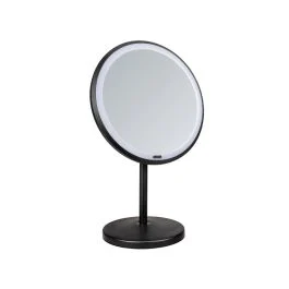 ONNO SPECCHIO COSMETICO DA APPOGGIO CONLUCE LED NERO OPACO