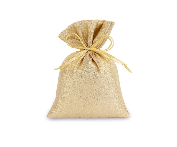 Cupido&Co. Portaconfetti Sacchetto Lamè Oro 10 x 14 Cm 12 Pz