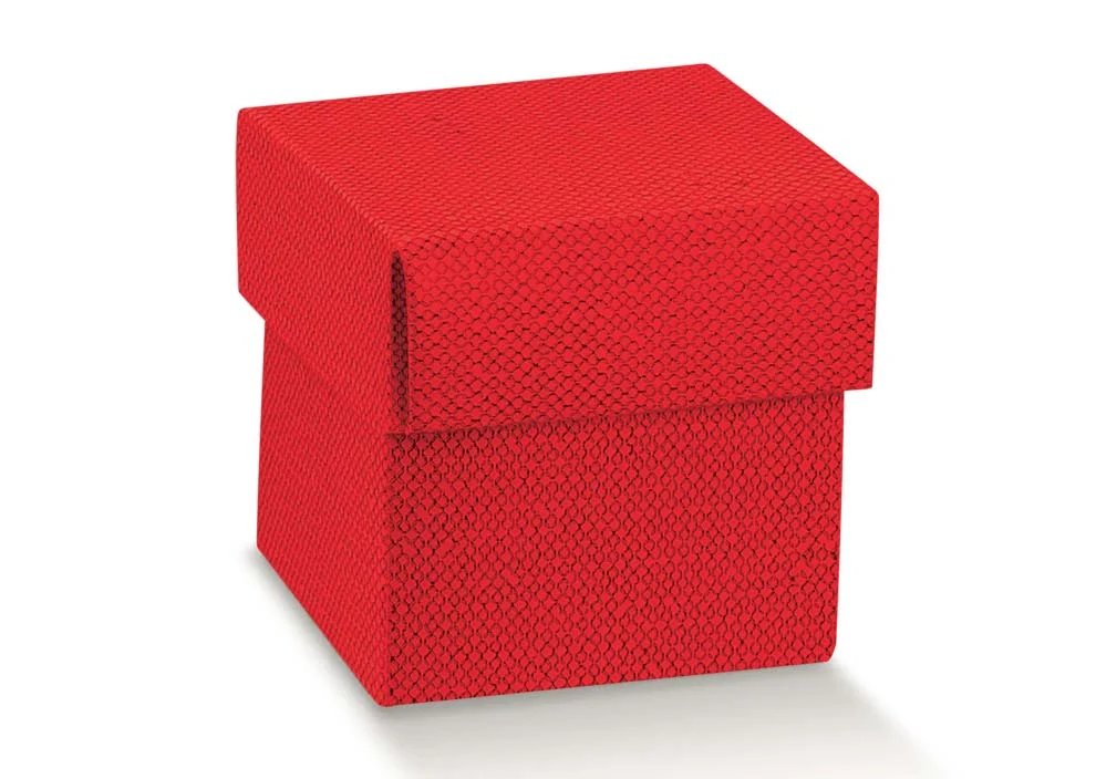 Scotton Scatola DP 50 x 50 x 50 Mm Lino Rosso 10 Pz