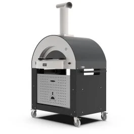 CLASSICO FORNO 4 PIZZE HYBRID CON CARRELLO ARDESIA GRAY