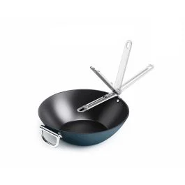 SPACE WOK 32 CM ANTIADERENTE CON MANICI PIEGHEVOLI