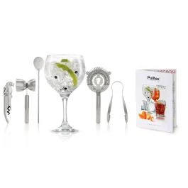 SET BARMAN INOX 5 PZ GIN TONIC E SPRITZ