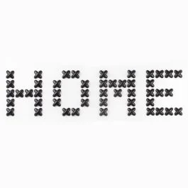 CROSS STITCH WALL DECOR BLACK