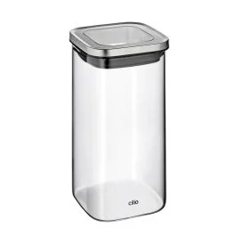 BARATTOLO CUBO VETRO INOX 135 CL