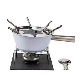GREY FONDUTA IN ALLUMINIO ANTIADERENTE CON BASE IN ARDESIA