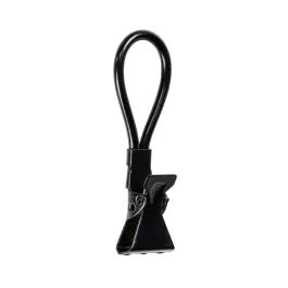 BLACK OUTDOOR MOLLETTE CLIP CON ASOLA, 4 PZ., NERO