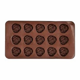 CHOCOLATERIE STAMPO IN SILICONE PER CIOCCOLATINI ROSE 2 PZ