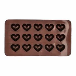 CHOCOLATERIE STAMPO IN SILICONE PER CIOCCOLATINI A CUORE 2 PZ