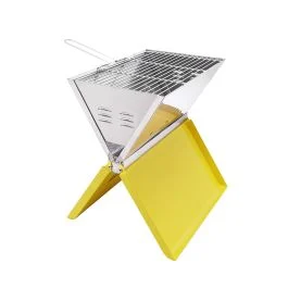BARBEBOOK BBQ PORTATILE PIEGHEVOLE GIALLO CON ACCESSORI