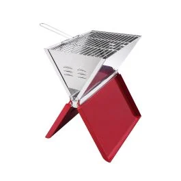 BARBEBOOK BBQ PORTATILE PIEGHEVOLE ROSSO CON ACCESSORI