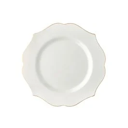 BURANO PIATTO PIANO 27 CM BORDO ORO