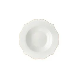 BURANO PIATTO FONDO 22 CM BORDO ORO