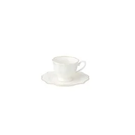 BURANO TAZZA CAFFE' CON PIATTINO BORDO ORO