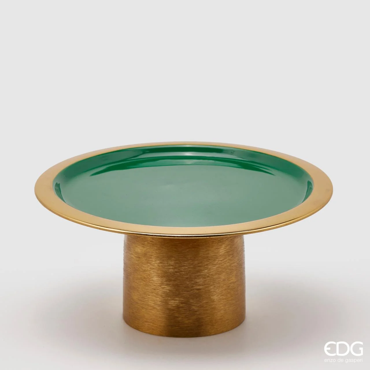 EDG Enzo De Gasperi Alzata Natale Charm Rotonda Smaltata H14 D29 Green