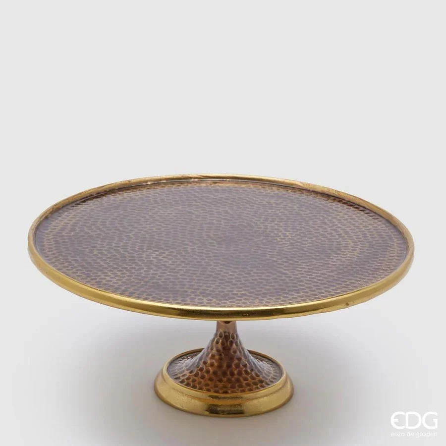 EDG Enzo De Gasperi Alzata Natale Metal Rotonda H16 D37 Black Gold
