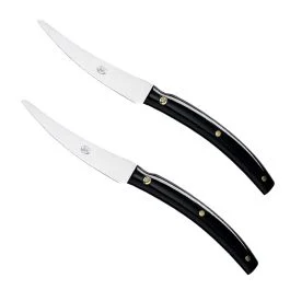 CONVIVIO NUOVO COLTELLO DA TAVOLA MANICO IN METACRILATO NERO CONFEZIONE 2 PZ