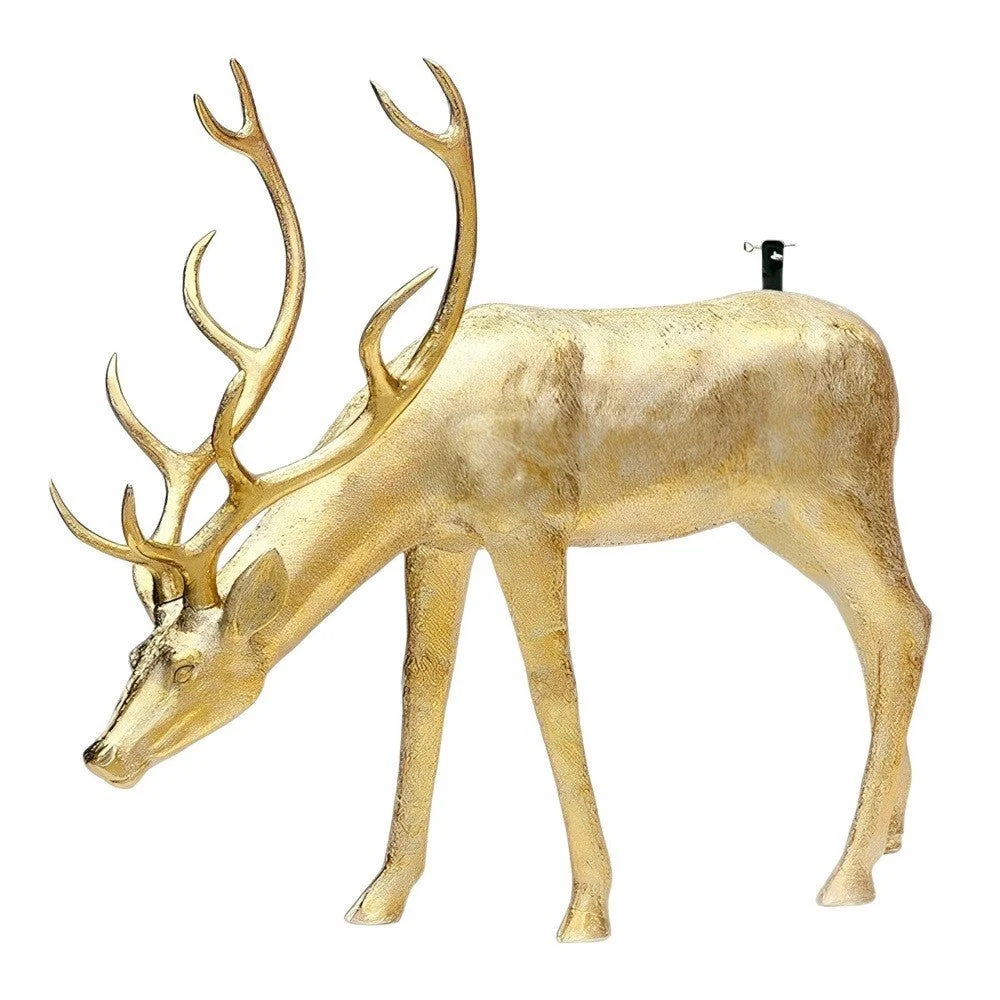 EDG Enzo De Gasperi Base per Albero Natale Cervo per Pino H 140 Cm 162 x 53 Cm Oro