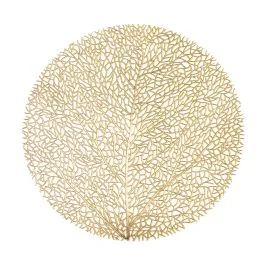 CAPELINNI TOVAGLIETTA TONDA PVC ORO D.38 FOGLIA