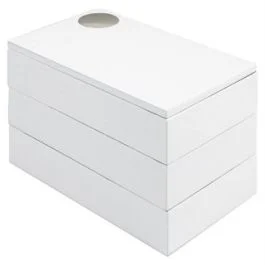 SPINDLE STORAGE BOX WHITE