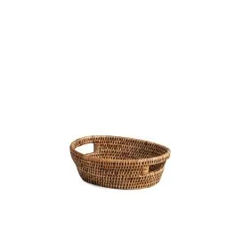 RATTAN CESTO OVALE CON MANICI CM 23