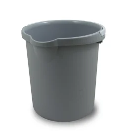 SECCHIO TONDO 12 LT GRIGIO