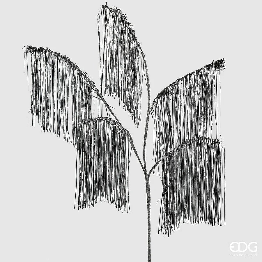 EDG Enzo De Gasperi Decoro Natale Frange Ramo 5 Rami H 125 Cm Silver