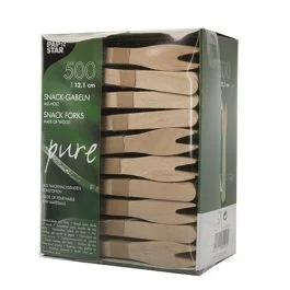 PURE FORCHETTE PER SNACK IN LEGNO 12,1 CM 500 PZ
