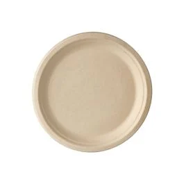 PURE PIATTO IN CANNA DA ZUCCHERO 26 CM NATURALE 50 PZ