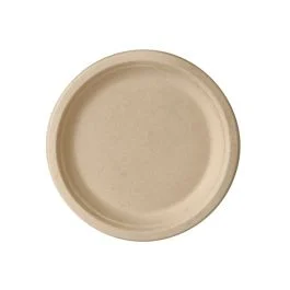 PURE PIATTO IN CANNA DA ZUCCHERO 23 CM NATURALE 50 PZ