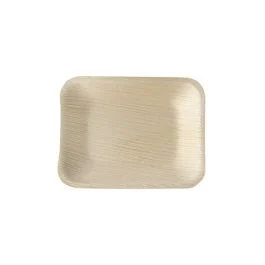 PURE VASSOI FOGLIE DI PALMA RETT. 16 CM X 12 CM X 2,5 CM 25 PZ