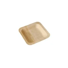 PURE PIATTI IN LEGNO RETT.14 CM X 14 CM 50 PZ FINGERFOOD